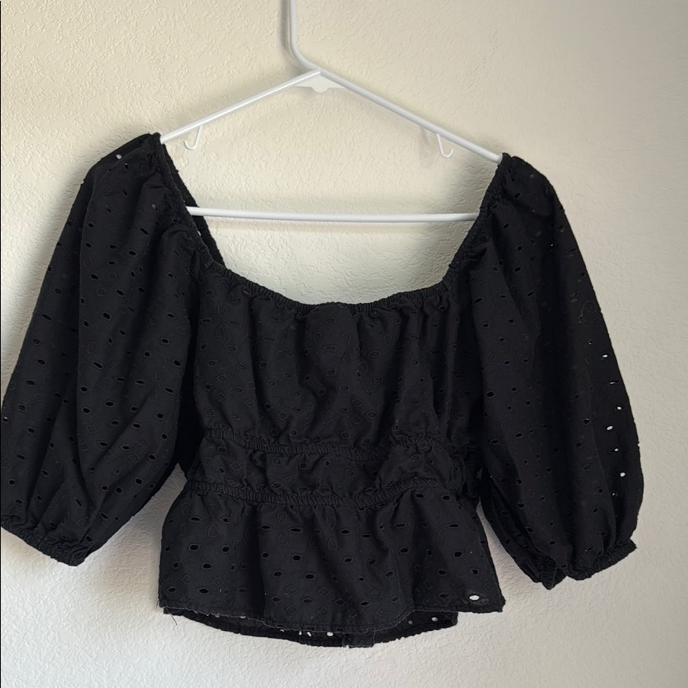 A New Day Black Blouse Chic Top - Picture 5 of 9